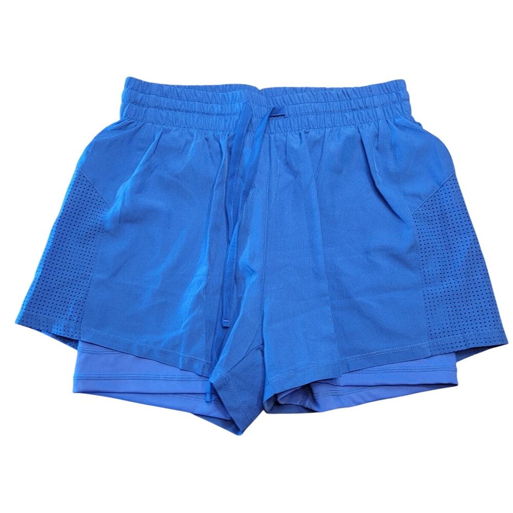 NWT PINSPARK Tennis Shorts Blue Pickleball High Waist S